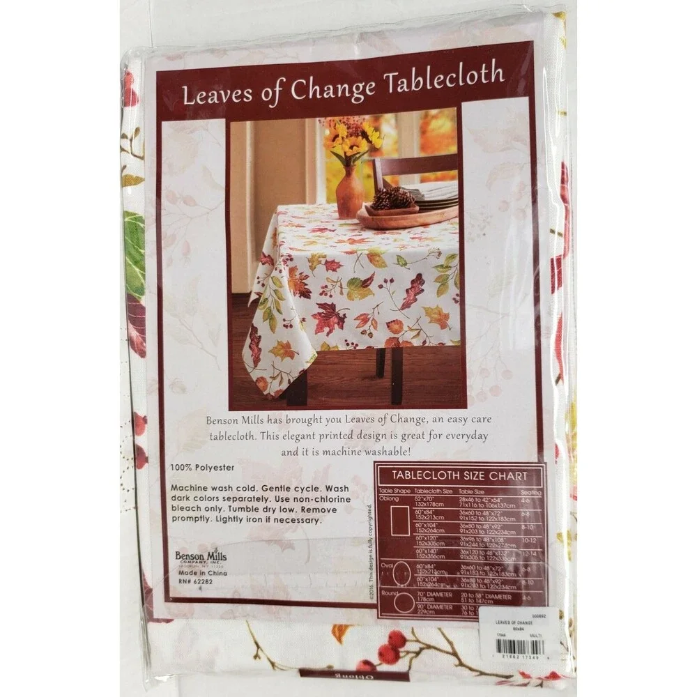 Printed Linen Tablecloth 70